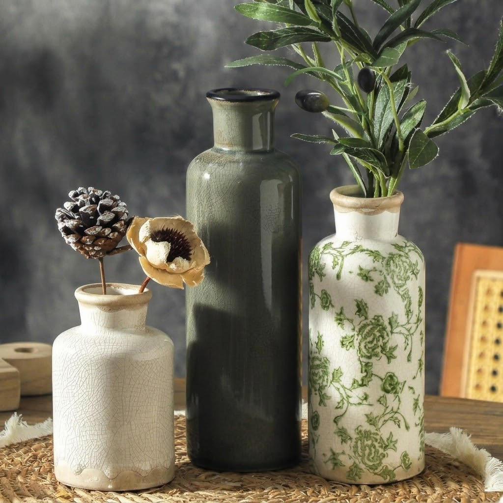 Ceramic Vintage Flower Vases